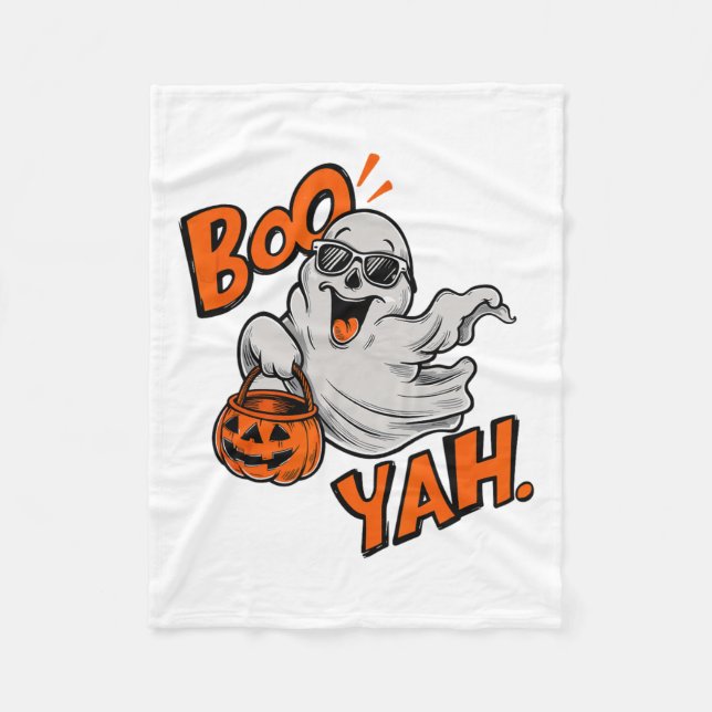 Manta Polar Ghost Boo Yah Funny Halloween Shirt Spooky Booyah (Anverso)