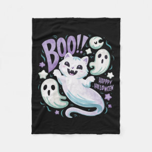 Manta Polar Ghost Cat Boo Kitty Halloween