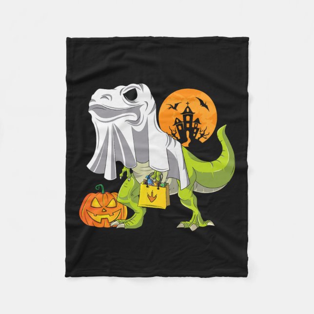 Manta Polar Ghost Dinosaur Funny Para Rex Halloween A Costo De (Anverso)