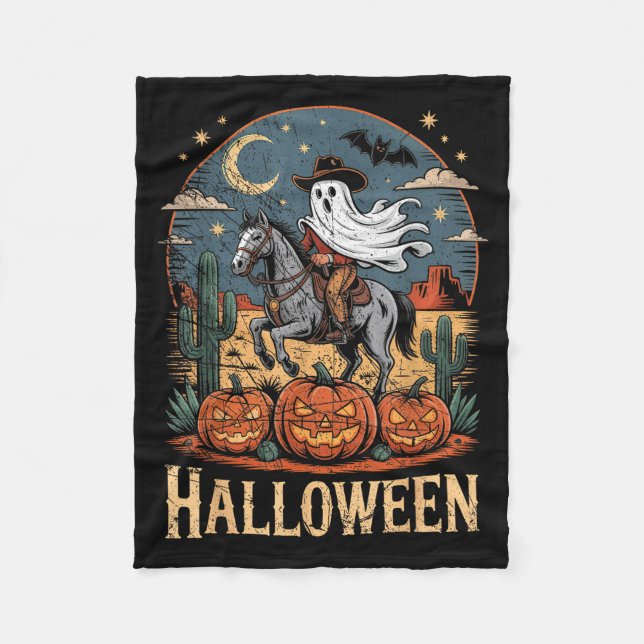 Manta Polar Ghost Riding Horse Halloween Season  (Anverso)