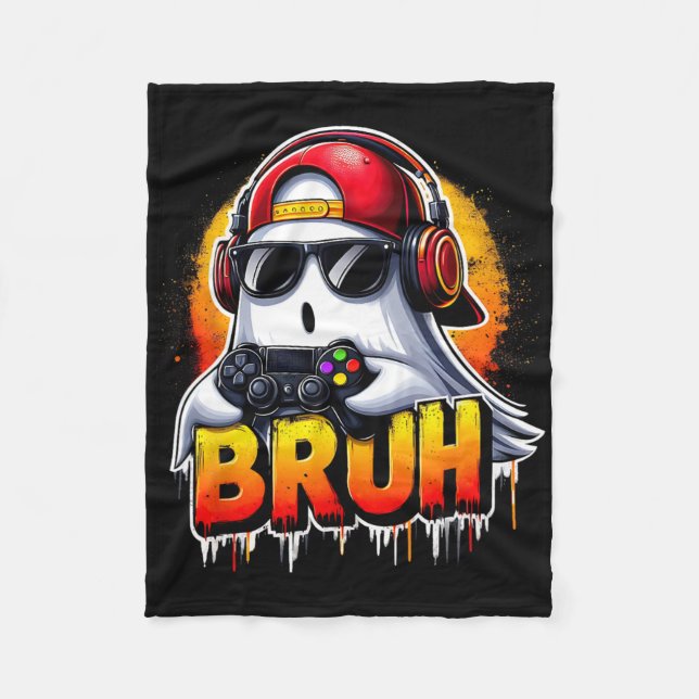 Manta Polar Ghost Video Game Bruh Halloween Gaming Controller (Anverso)