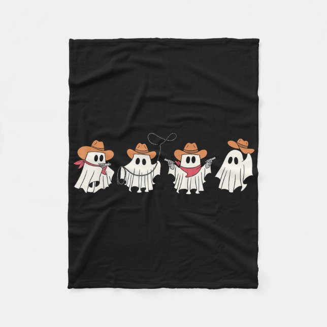 Manta Polar Ghost Western Cowboy Spooky Season Halloween Trick (Anverso)