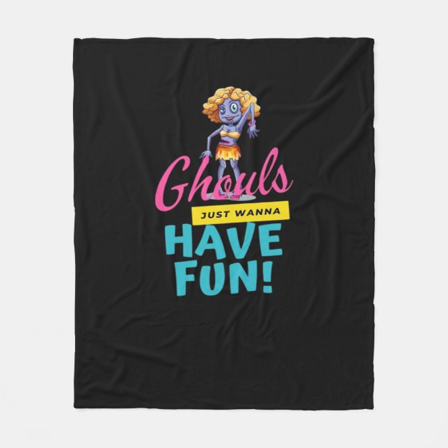 Manta Polar Ghouls Solo Quiere Divertirse De La Sensación De O (Anverso)
