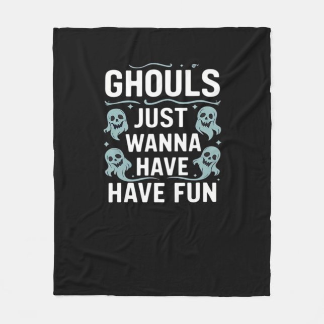 Manta Polar Ghouls solo quiere divertirse - Groovy Halloween (Anverso)