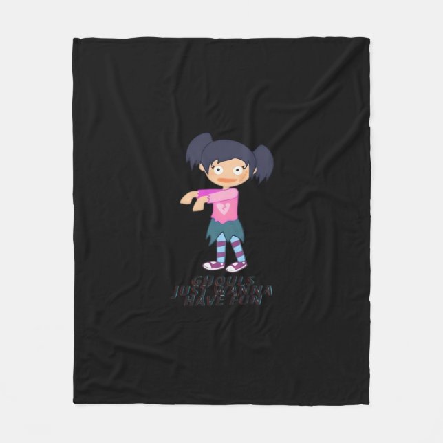 Manta Polar Ghouls solo quiere tener citas divertidas y diseño (Anverso)