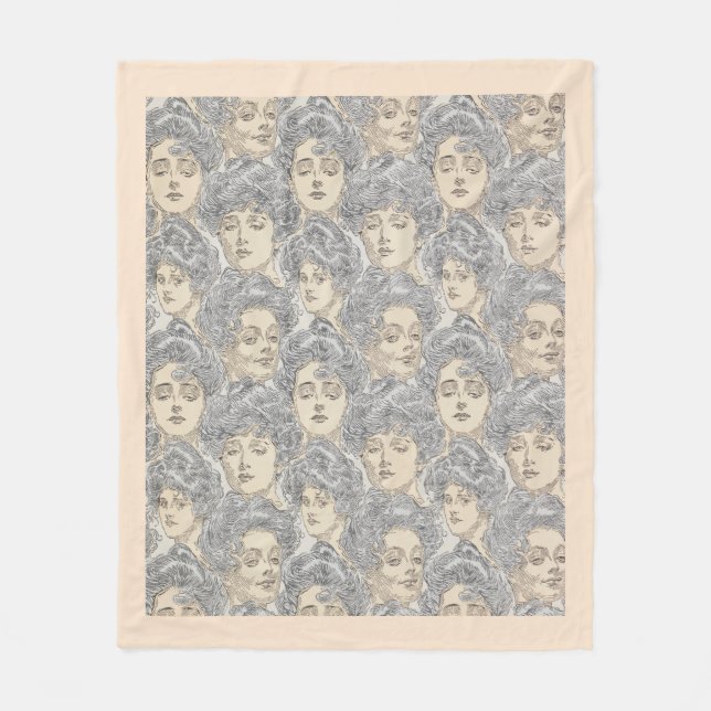 Manta Polar Gibson chicas Mujer victoriana patrón melocotón gr (Anverso)