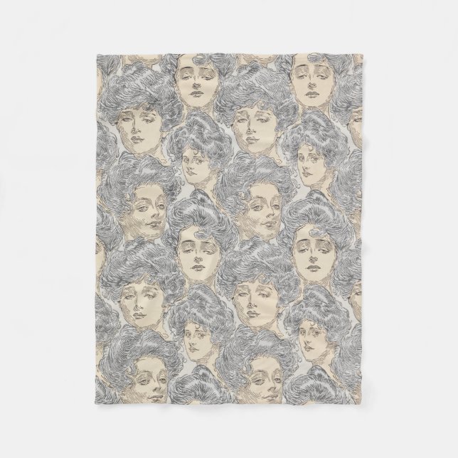 Manta Polar Gibson chicas Mujer victoriana patrón melocotón gr (Anverso)