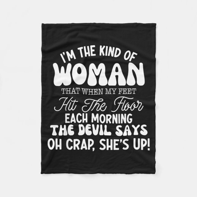 Manta Polar Gift For Women Motivational Quote Confident Woman  (Anverso)