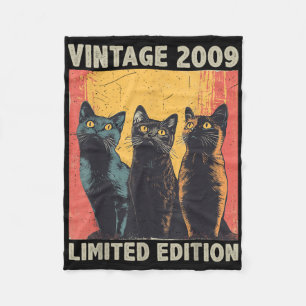 Manta Polar Gift Retro Vintage 2009 Cat Lover 16t de 16 años