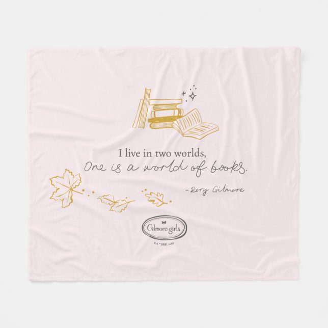 Manta Polar Gilmore Girls Rory Book Quote Design (Frente (Horizontal))