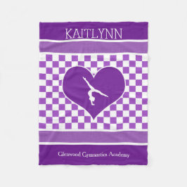 Manta Polar Gimnasia a cuadros púrpura preciosa con el