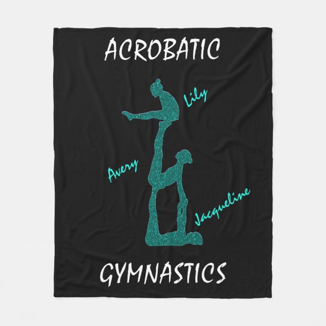 Manta Polar Gimnasia acrobática Cama con hasta 3 nombres! (Anverso)