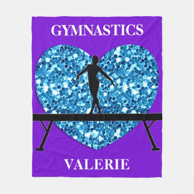 Manta Polar Gimnasia Balance Beam Purple Verde azulado (Anverso)