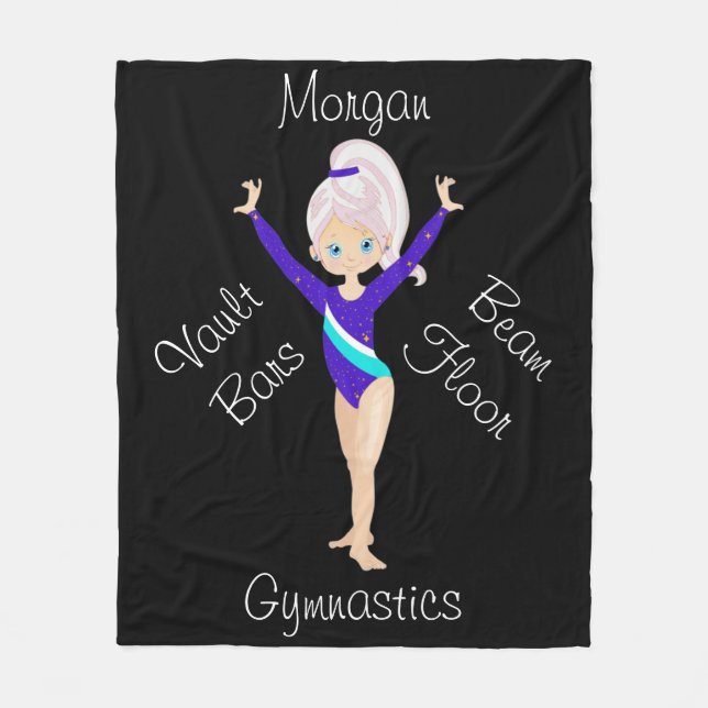 Manta Polar Gimnasia Banda Rosa, Ojos Azules, Leotard Azul (Anverso)