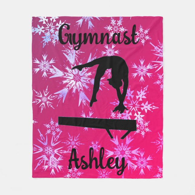 Manta Polar Gimnasia Beam Fuchsia Snowflake (Anverso)