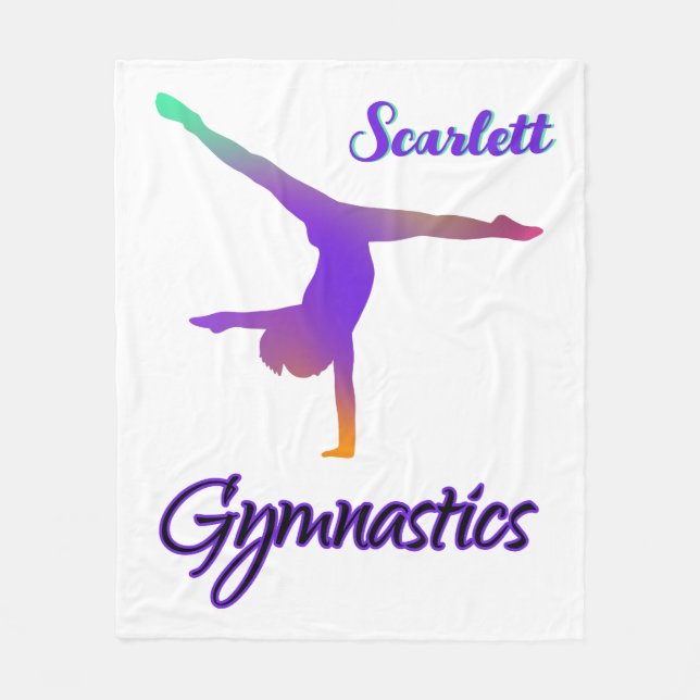 Manta Polar Gimnasia Cartonera Púrpura Rosa Personalizado (Anverso)