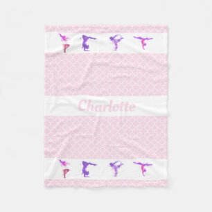 Manta Polar Gimnasia Chicas Nombre personalizado Quatrefoil ro