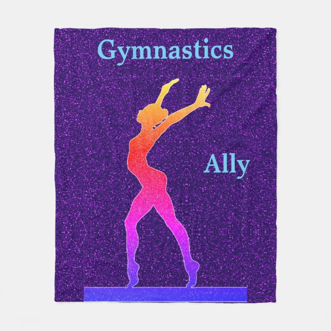 Manta Polar Gimnasia Chicas Purple Sparkle Fleece Blanket (Anverso)