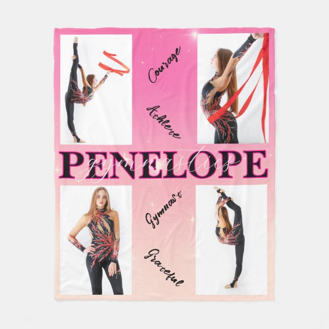 Manta Polar Gimnasia enmarañada Rosa 4 Foto Alentamiento (Anverso)