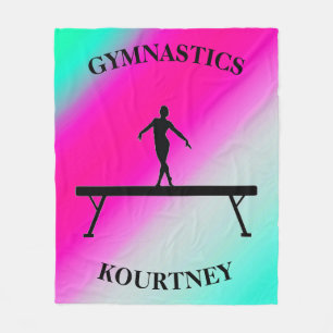 Manta Polar Gimnasia Equilibrio Beam Mint y Fuchsia