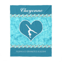 Gimnasia hermosa personalizada de la turquesa