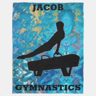 Manta Polar Gimnasia masculina Caballo con arcos Verde Azul