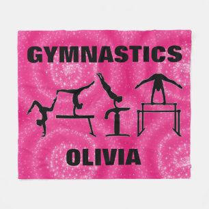Manta Polar Gimnasia Pink Sparkle Swirls