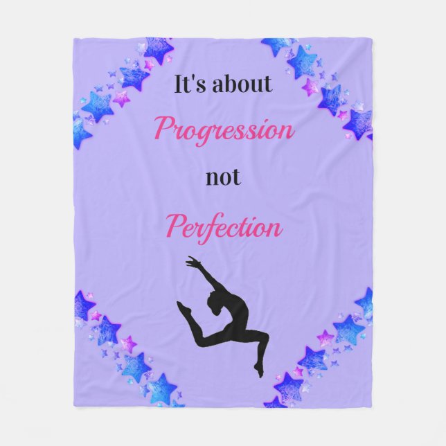 Manta Polar Gimnasia Progresión no Perfección Motivación (Anverso)