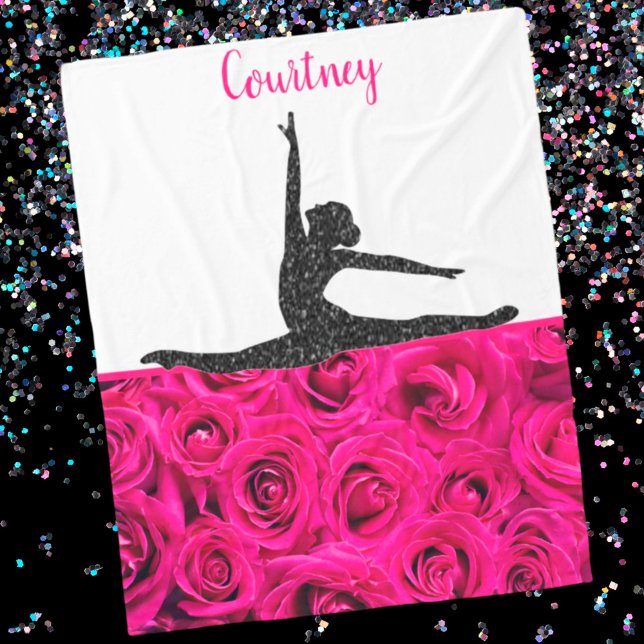 Manta Polar Gimnasia rosas rosas rosadas y blancas (Subido por el creador)