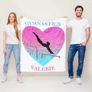 Manta Polar Gimnasia Uneven Barras Fleece Blanket con Nombre