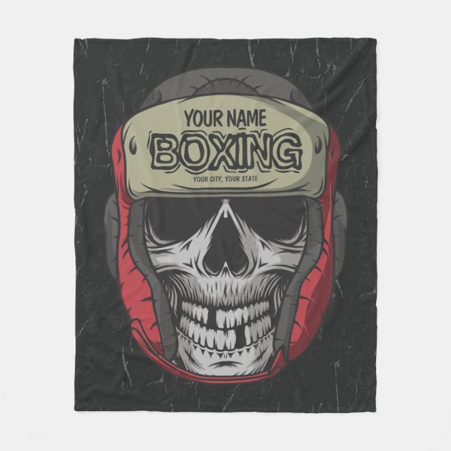 Manta Polar Gimnasio de Boxer Fight Club Skeleton Boxing Perso (Anverso)