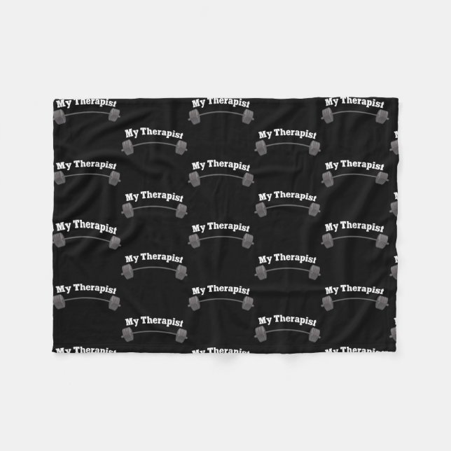 Manta Polar Gimnasio de halterofilia de My Therapist Bodybuild (Frente (Horizontal))