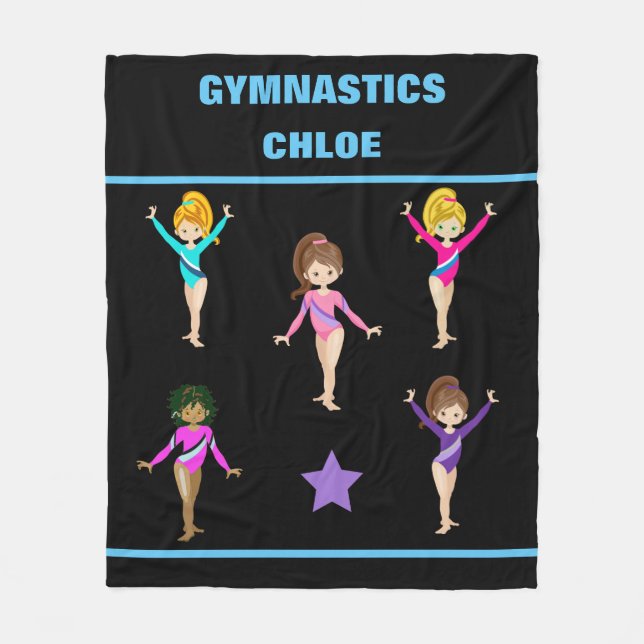 MANTA POLAR GIMNASTICS BLANKET CON 5 GIMNASTOS PERSONALIZADOS (Anverso)