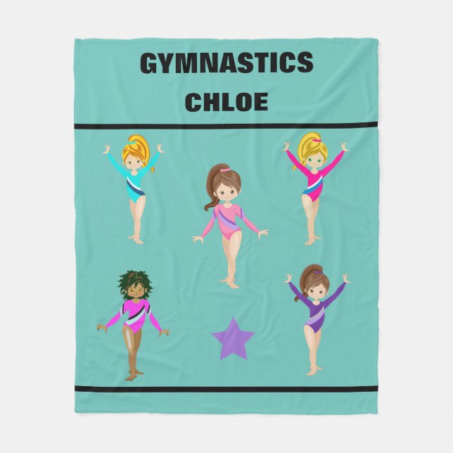 MANTA POLAR GIMNASTICS BLANKET CON 5 GIMNASTOS PERSONALIZADOS (Anverso)