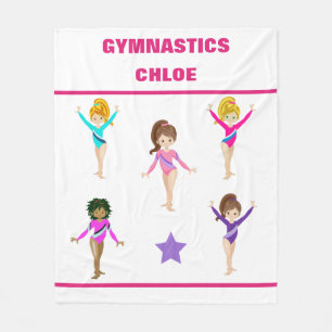 MANTA POLAR GIMNASTICS BLANKET CON 5 GIMNASTOS PERSONALIZADOS