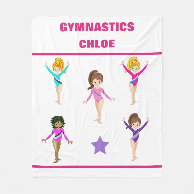 MANTA POLAR GIMNASTICS BLANKET CON 5 GIMNASTOS PERSONALIZADOS (Anverso)