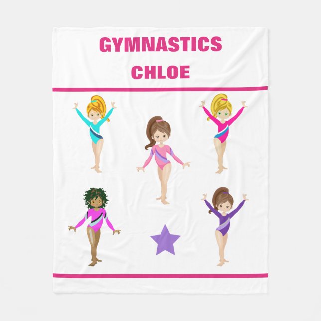 MANTA POLAR GIMNASTICS BLANKET CON 5 GIMNASTOS PERSONALIZADOS (Anverso)