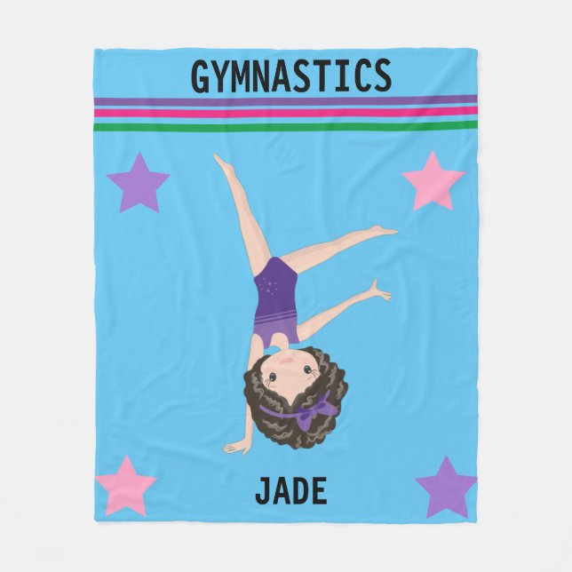 MANTA POLAR GIMNASTICS BLANKET PARA CHICAS PERSONALIZADOS. (Anverso)