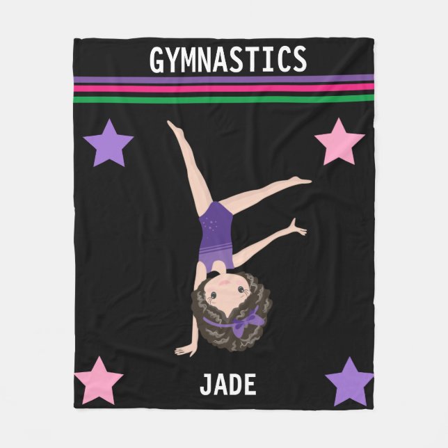 MANTA POLAR GIMNASTICS BLANKET PARA CHICAS PERSONALIZADOS. (Anverso)
