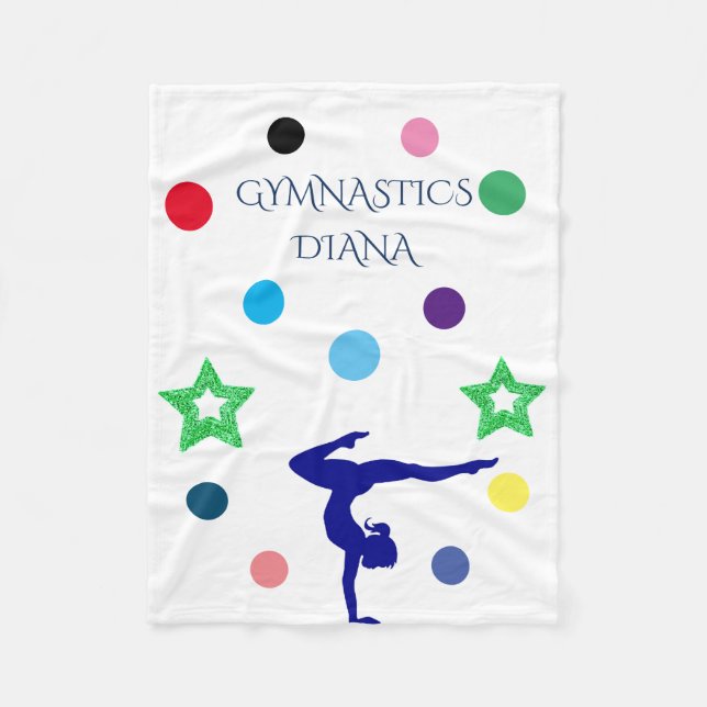 Manta Polar "GIMNASTICS" cobertizo con nombre personalizado. (Anverso)