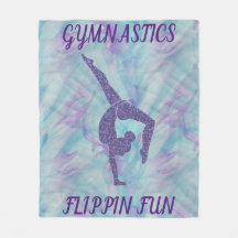 GIMNASTICS "FLIPPIN DIVERSIÓN" FLEECE BLANKET.