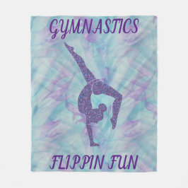 MANTA POLAR GIMNASTICS "FLIPPIN DIVERSIÓN" FLEECE BLANKET.
