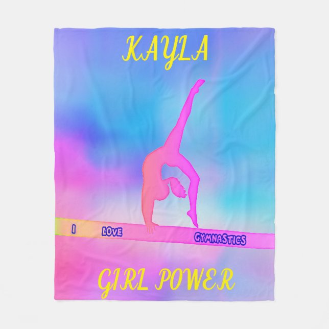 MANTA POLAR GIMNASTICS GYMNAST FLEECE BLANKET PERSONALIZADO! (Anverso)