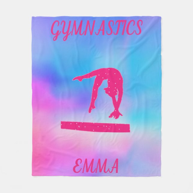 MANTA POLAR GIMNASTICS GYMNAST FLEECE BLANKET PERSONALIZADO! (Anverso)
