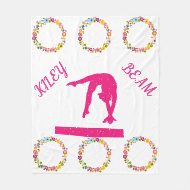 MANTA POLAR GIMNASTICS GYMNAST FLEECE BLANKET PERSONALIZADO! (Anverso)