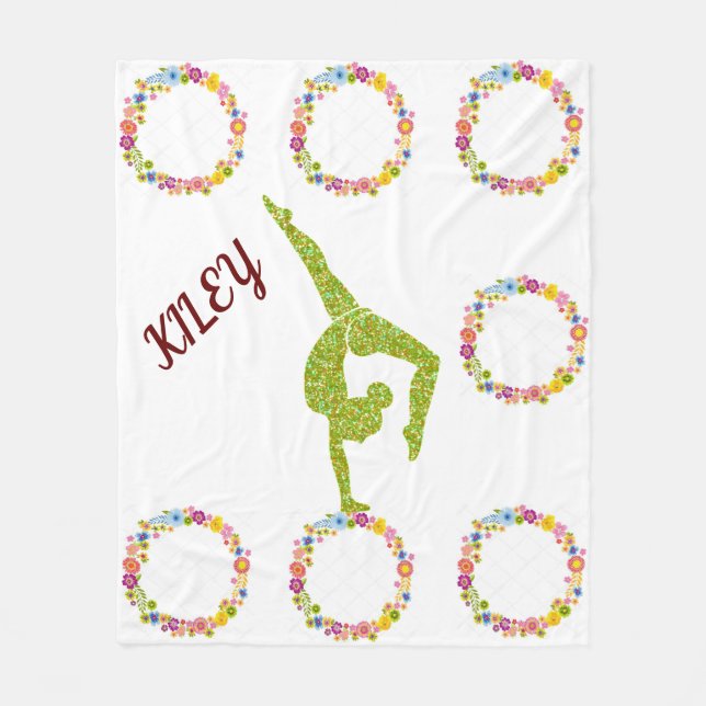 MANTA POLAR GIMNASTICS GYMNAST FLEECE BLANKET PERSONALIZADO! (Anverso)