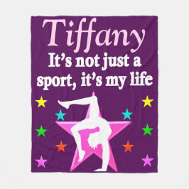 MANTA POLAR GIMNASTICS PERSONALIZADOS PURPLE FLEECE BLANKET
