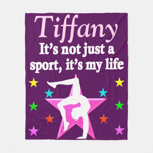 MANTA POLAR GIMNASTICS PERSONALIZADOS PURPLE FLEECE BLANKET (Anverso)