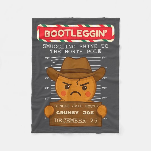 Manta Polar Ginger Jailhouse Christmas Humor Gingerbread Coupl (Anverso)