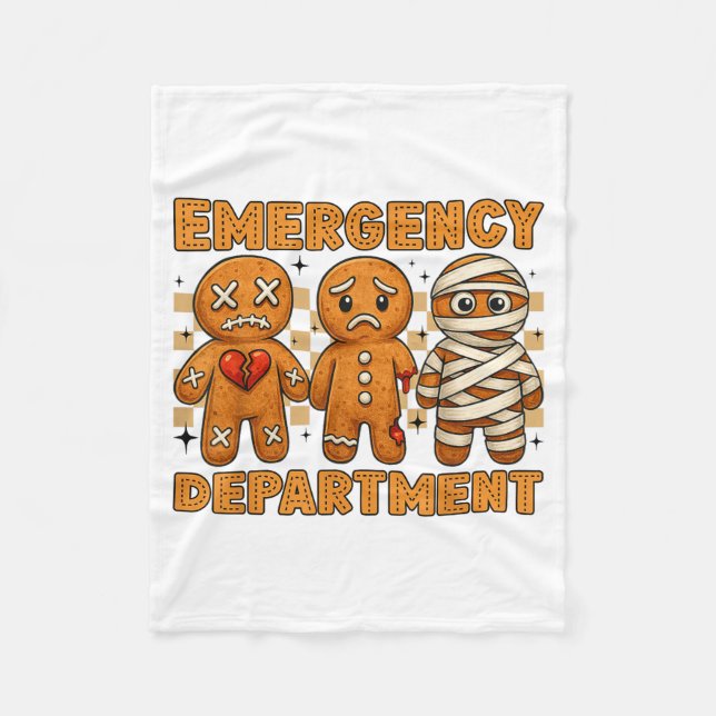 Manta Polar Gingerbread Emergency Department Christmas Nurse D (Anverso)